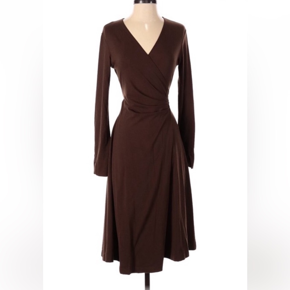Vintage brown wrap dress